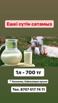 Козье молоко 1л=700 Ешкі сүтін сатамыз