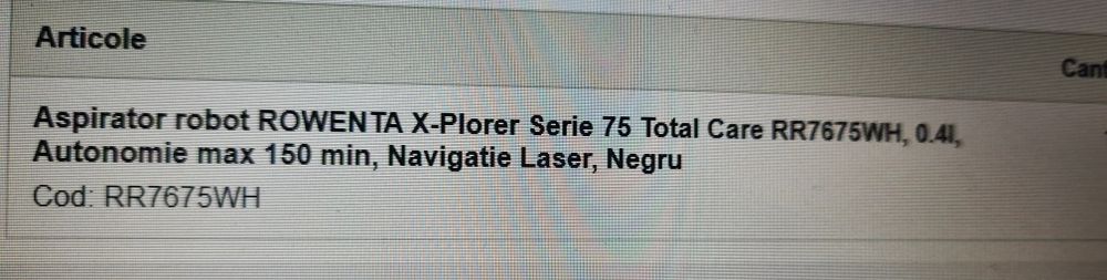Aspirator Robot Rowenta X-Ploret seria 75 Total Care RR7675WH