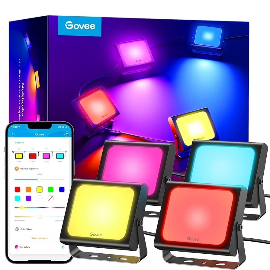 Govee RGBIC прожектори, LED ландшафтно осветление