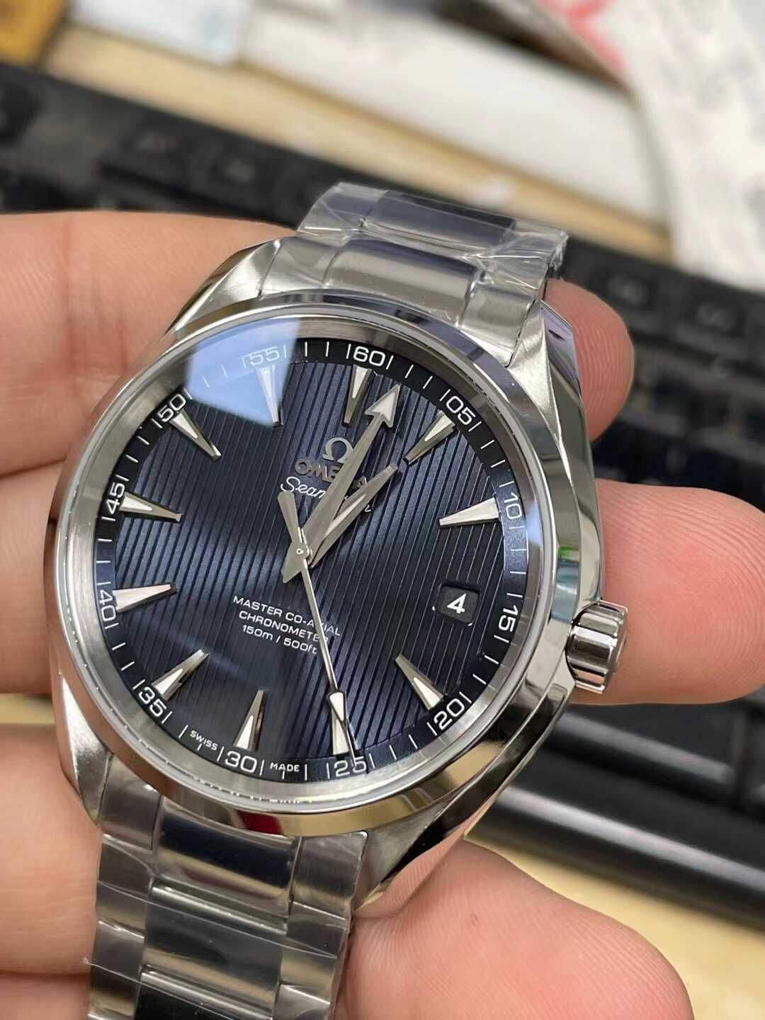 Часовници Omega Seamaster aquatera сребристо синьо