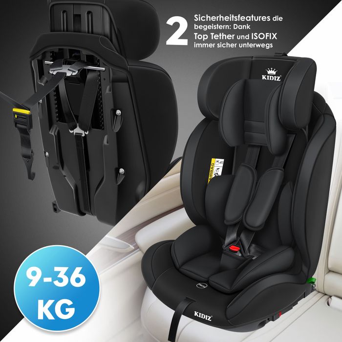 Столчето за кола KIDIZ® Sportsline което расте от 1 до 12 години