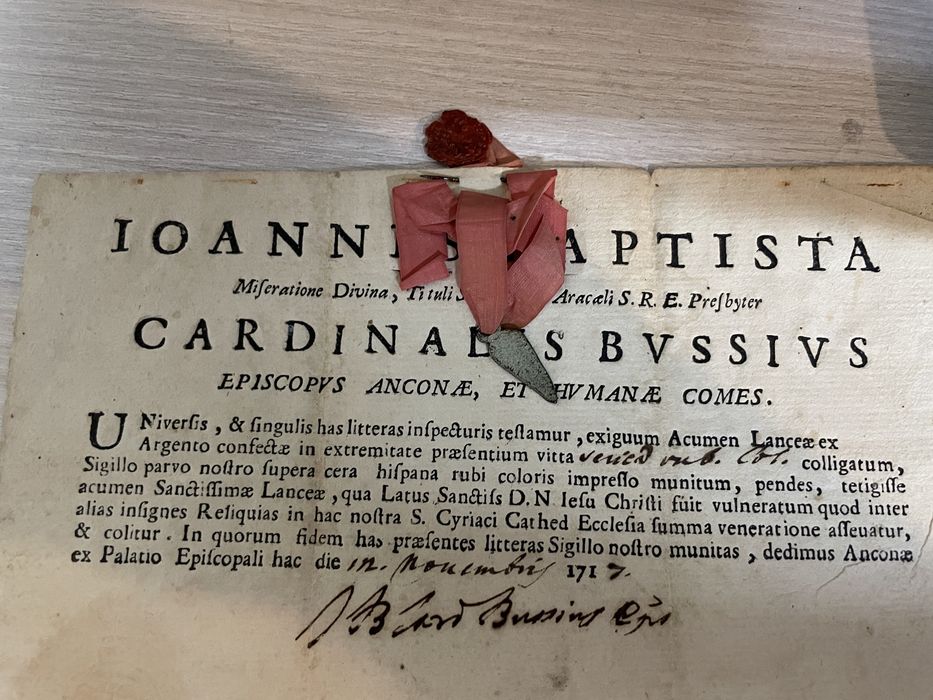 Unicat -Document Vatican Bula papala 1717 - instaurare cardinal papa !