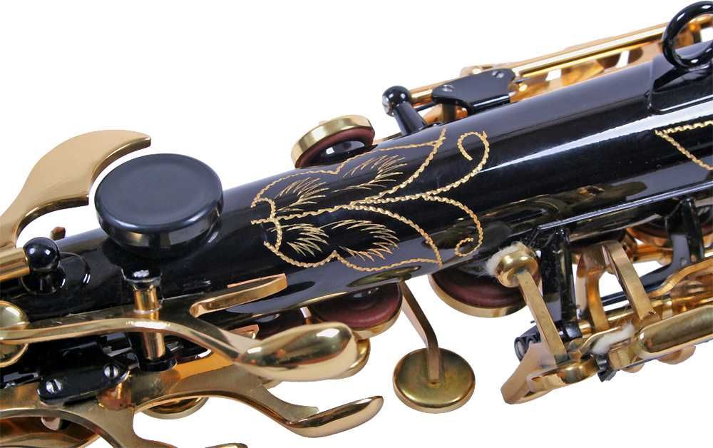 Saxofon Sopran NOU Karl Glaser Saxophone drept Si b Negru+Auriu