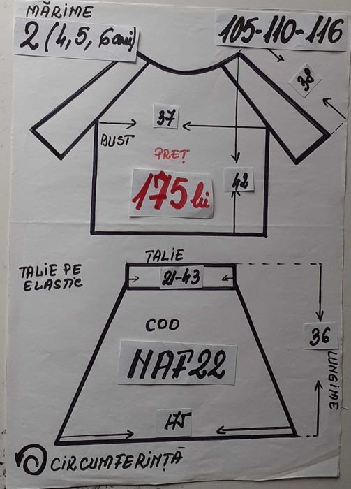 Costum popular pentru copii 4-5 ani