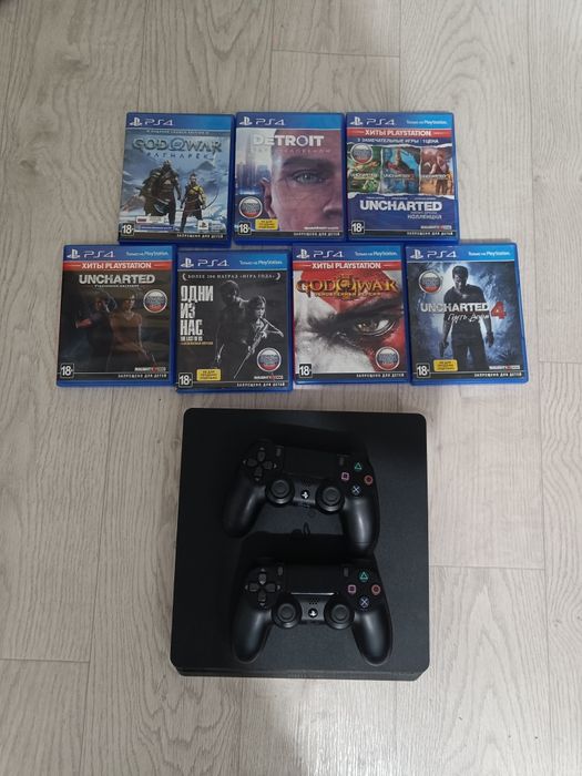 продам ps4 slim 1 tb с дисками