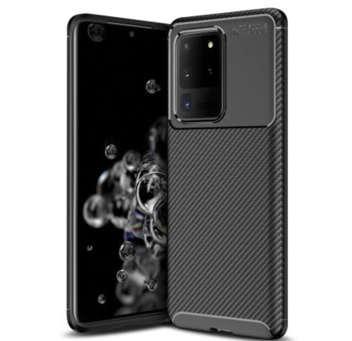 Husa Huawei P40 Lite P40 Pro Autofocus Silicon Carbon Neagra