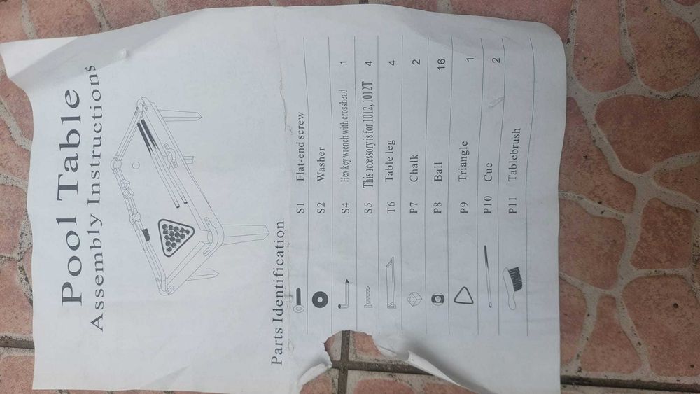 Masa de biliard din lemn noua dim:167x88