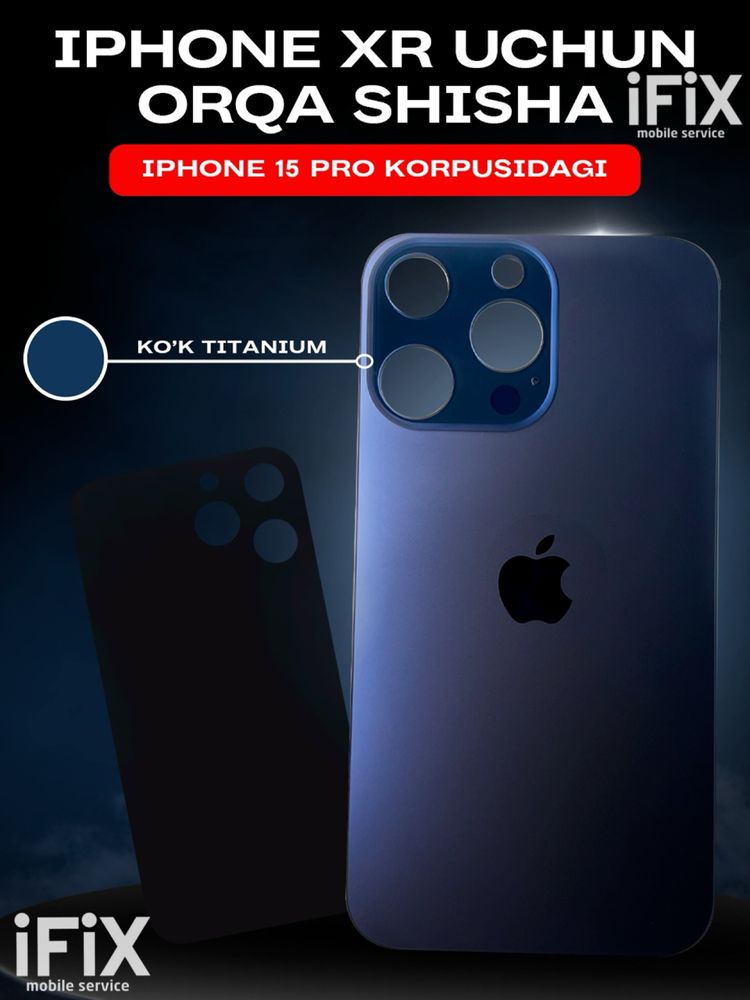 Iphone xr 14-15-16 pro korpus orqa krishkasi