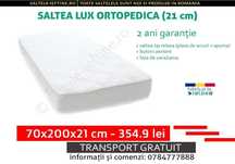 Saltea Lux Ortopedica 70x200 cm - Livrare Gratuita (alte 33 dim dispo)