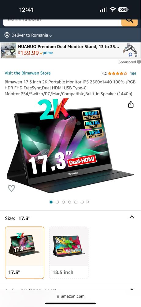 Bimawen 2k monitor portabil