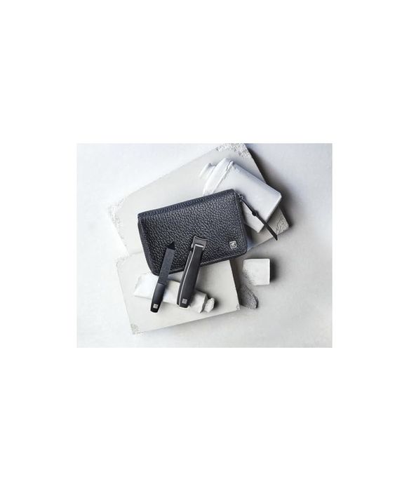 Set manichiura ZWILLING Premium Black 4 piese, husa din piele naturala