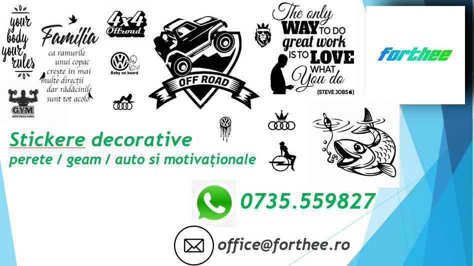 Stickere decorative geam/ perete/ masina si cani personalizate