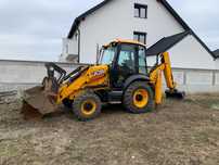 Închiriez, ofer servicii cu buldoexcavator si camion 8x4