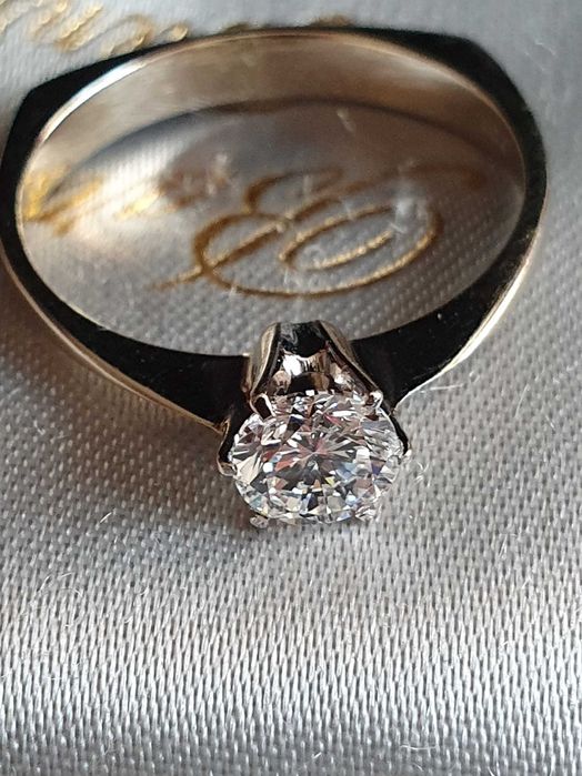 Inel solitair aur cu diamant perfect Flawless 0.5ct