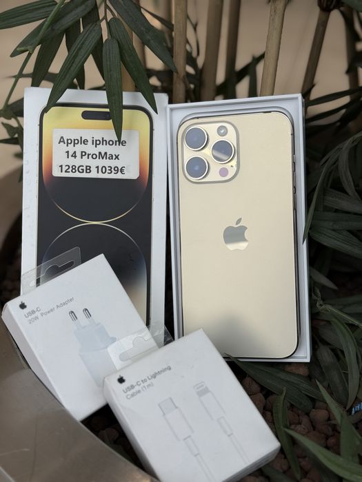 iPhone 14 PRO MAX Gold-128GB-Neverlocked-Accesorii Originale