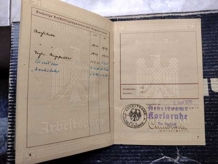 De colectie-carte de munca Germania na zista WW2