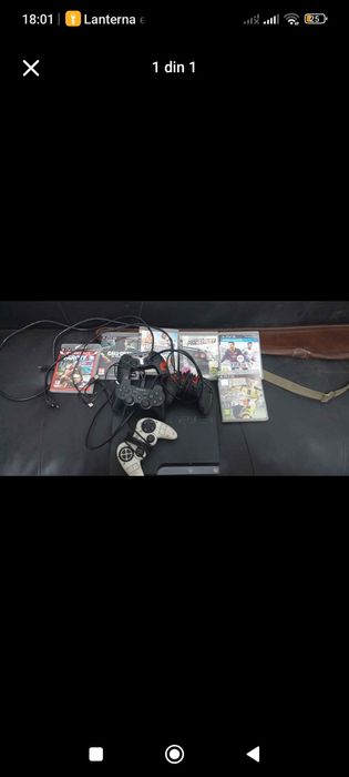 Vând PS 3 cu 4 console și 7 jocuri