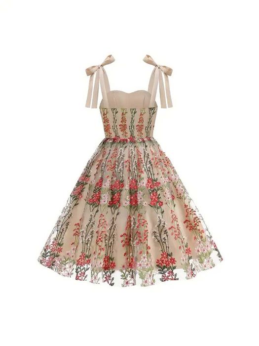 Рокля бродерия, Нежна рокля бродерия, Официална рокля