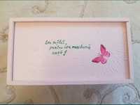 Cutie servetele hand made cadou pentru nasa