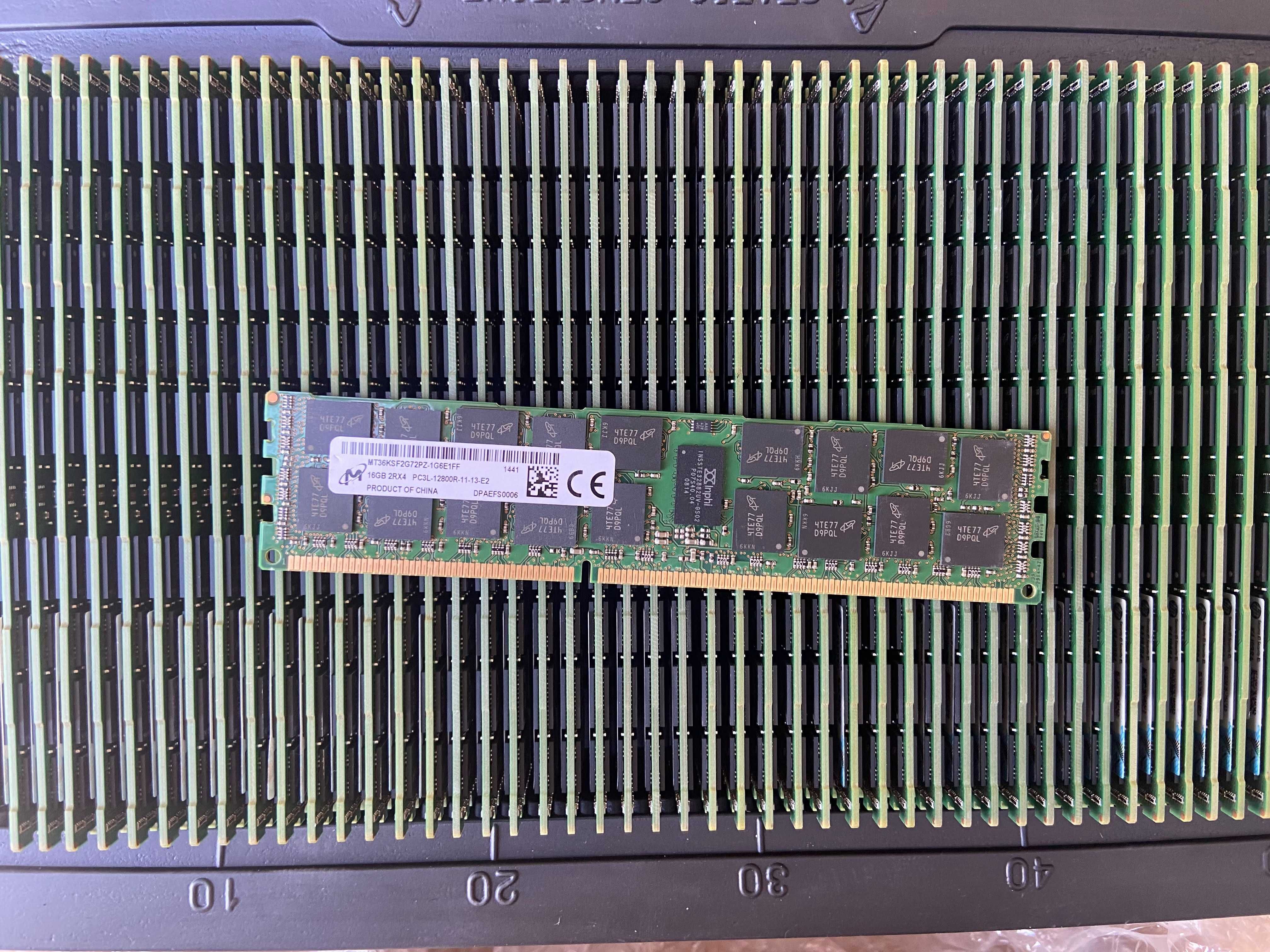 128GB RAM - 8 x Micron 16GB DDR3 12800R ECC 1666MHz RDIMM RAM памет