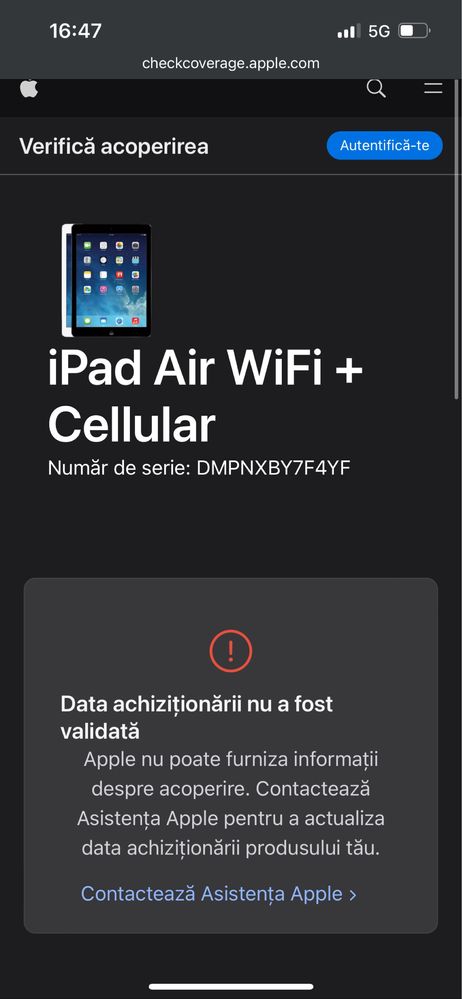 Vand Ipad Air Wifi Plus Cellular pentru piese