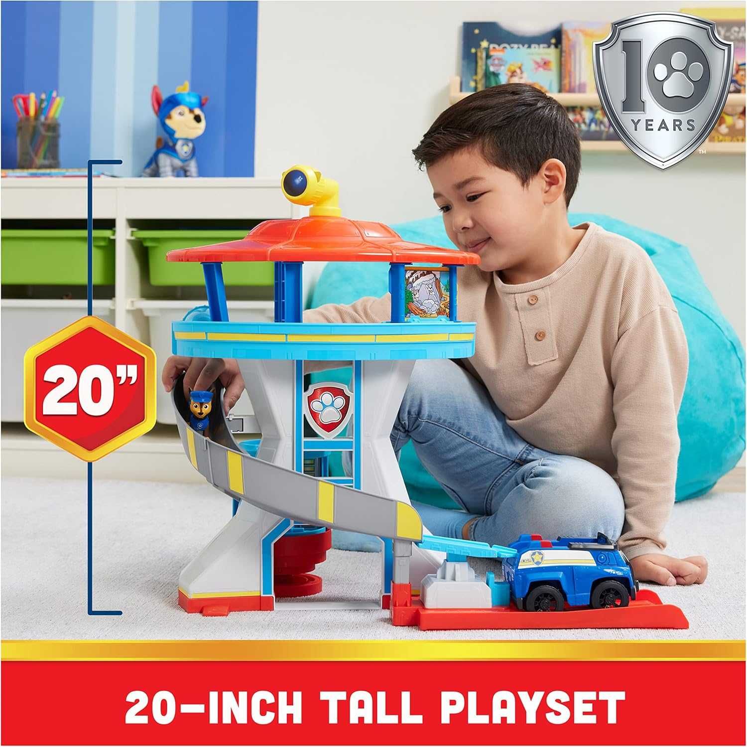 PAW PATROL Кула База Щаб квартира с асансьор 2 кучета кола Пес Патрул