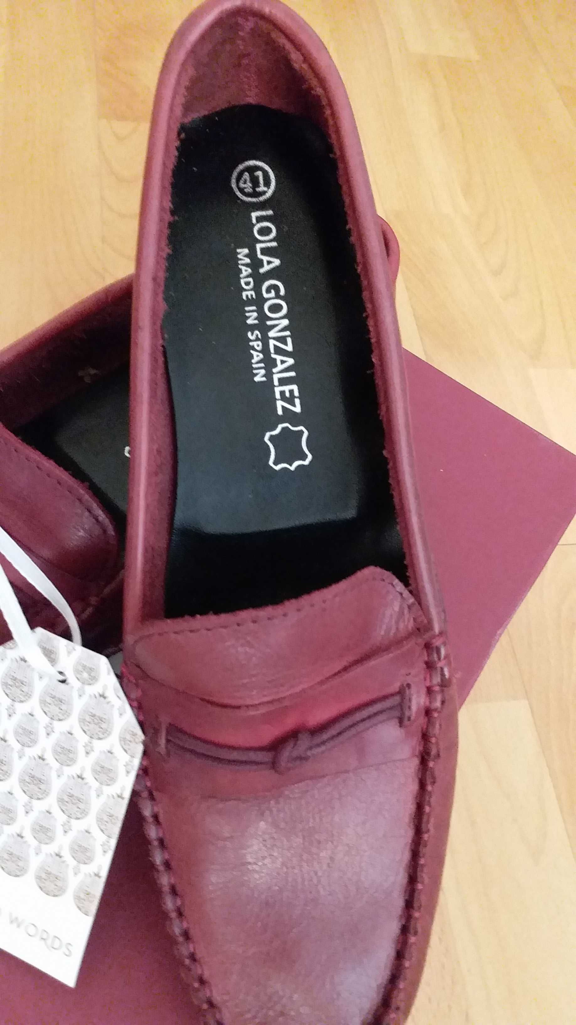 Mocasini Dama,din piele naturală,Firma "Lola Gonzales" Made in Spania,