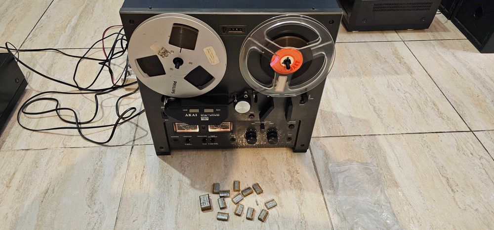 Magnetofon Akai GX-215 Autorevers 3 capete 3 motoare servisat test vid