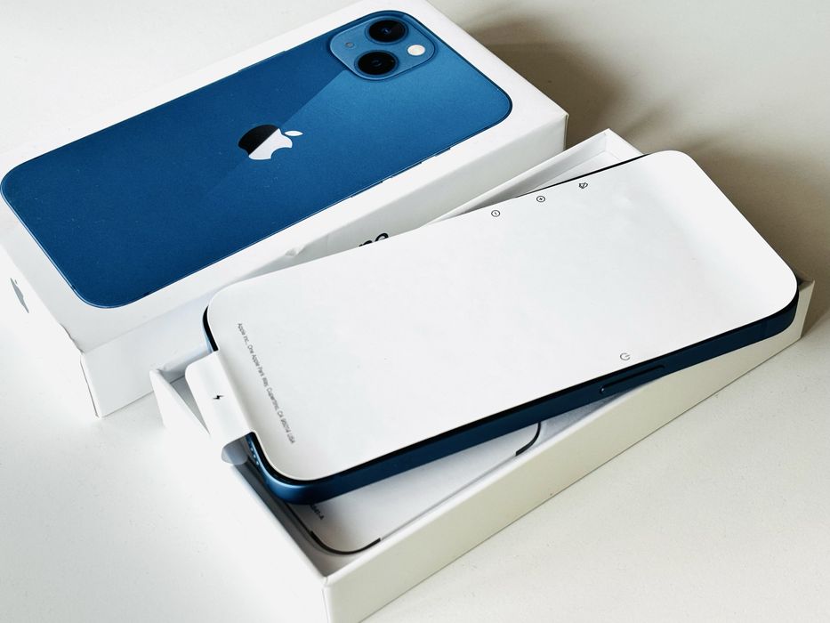 НОВ! Iphone 13 128GB Blue 100% Батерия! Гаранция 6 месеца