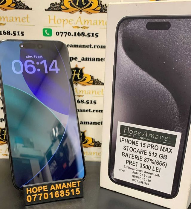 Hope Amanet P3 Iphone 15 Pro Max 512GB