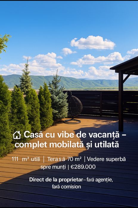 Casa ta completă din Ghimbav – vibe de vacanță, vedere munți