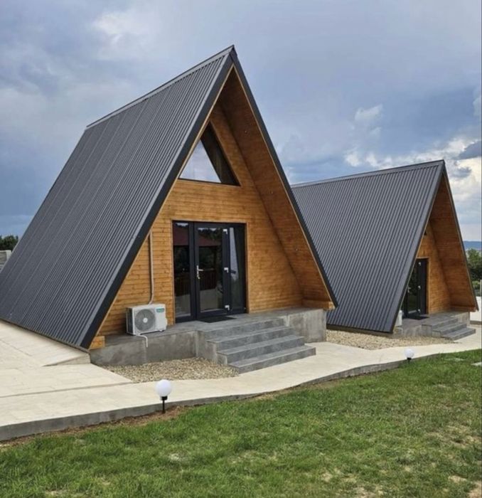 Cabane tip A frame , acceptam variante auto
