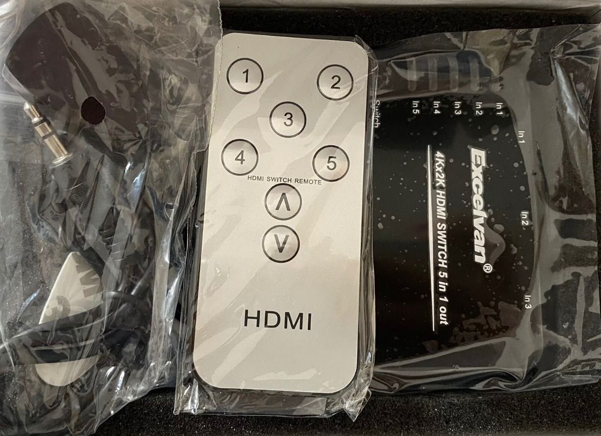 HDMI Превключвател 4K 3D 5 в 1 Ultra HD с Дистанционно Управление