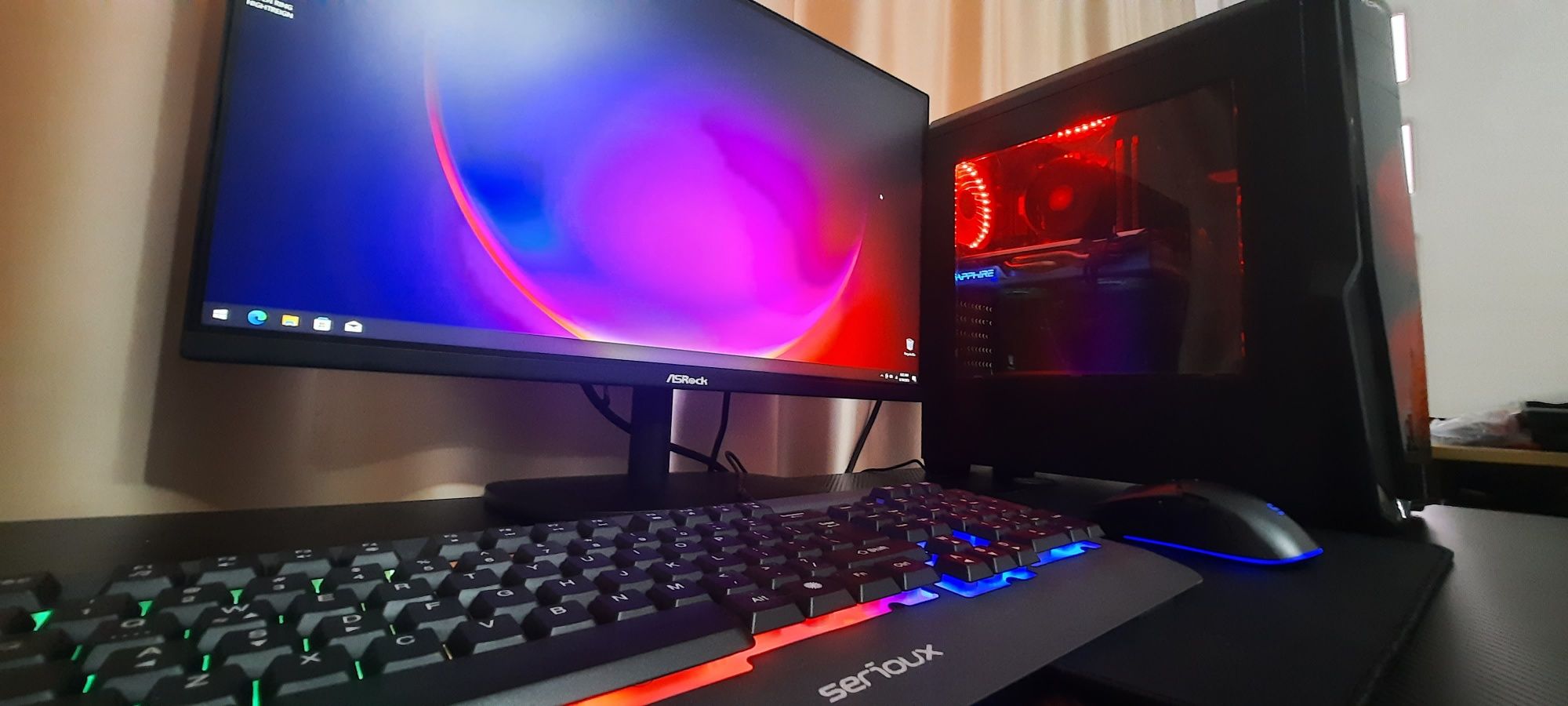 Calculator/PC Complet - Ryzen 5, Monitor 27", Tst, Mouse, Casti