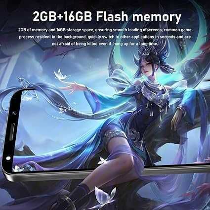 Нов евтин Отключен 4G смартфон 5" Android 10, 16GB, двойна SIM, черен