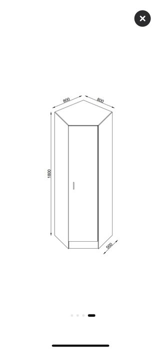 Dulap de colt ,culoare gri