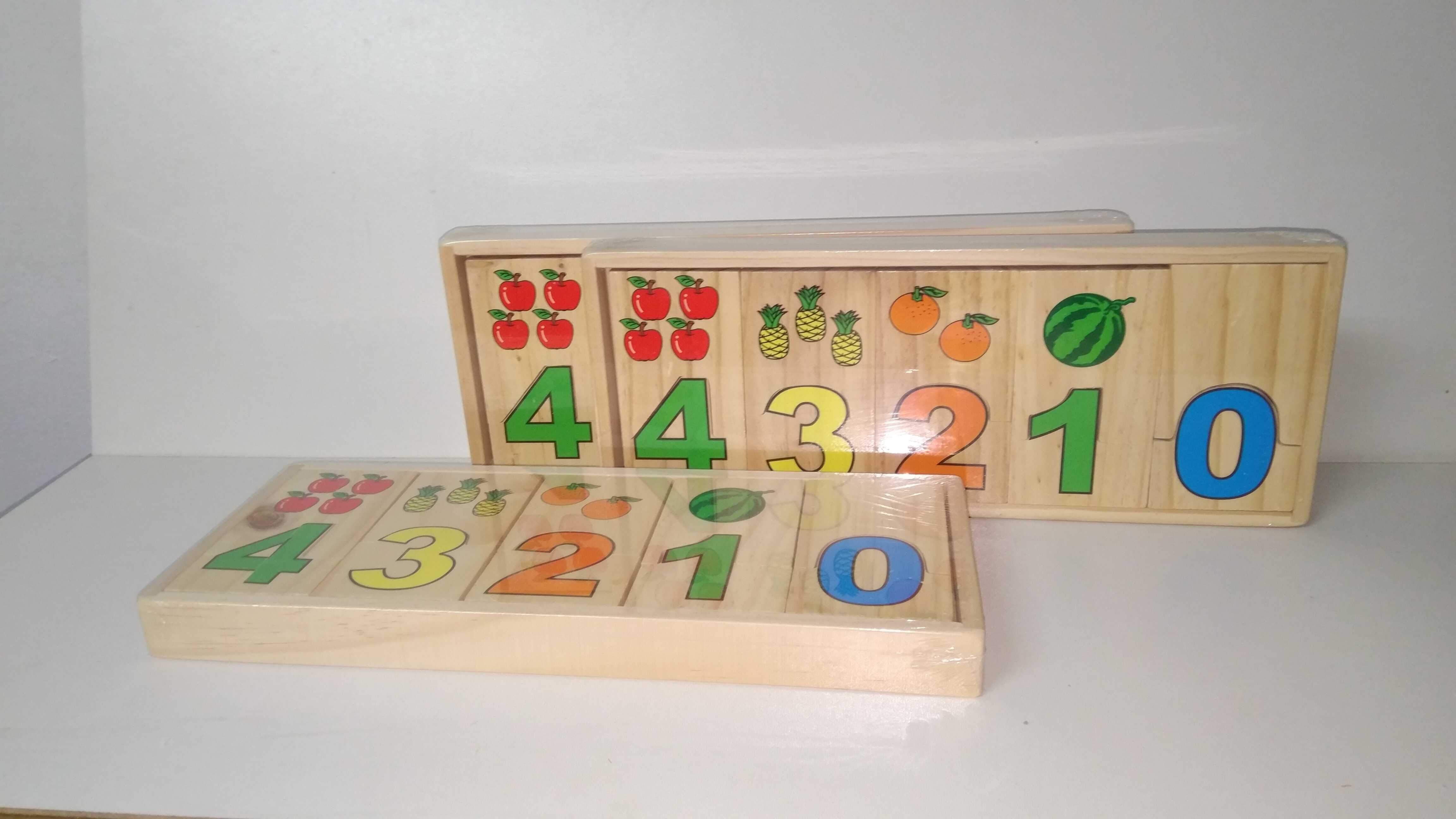 Големи дървени числа - пъзел / woodentoys.olx.bg