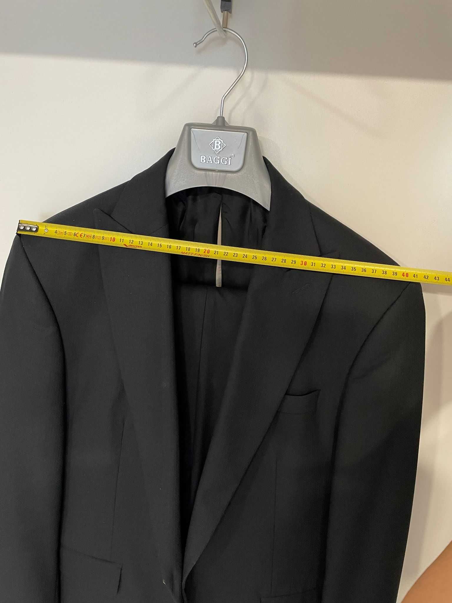 Costum barbati negru (nunta, mire) din mix de lana (elegant, formal)