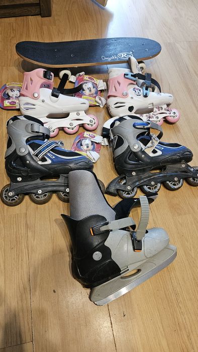 Skateboard , patine iarnă, patine roți , role