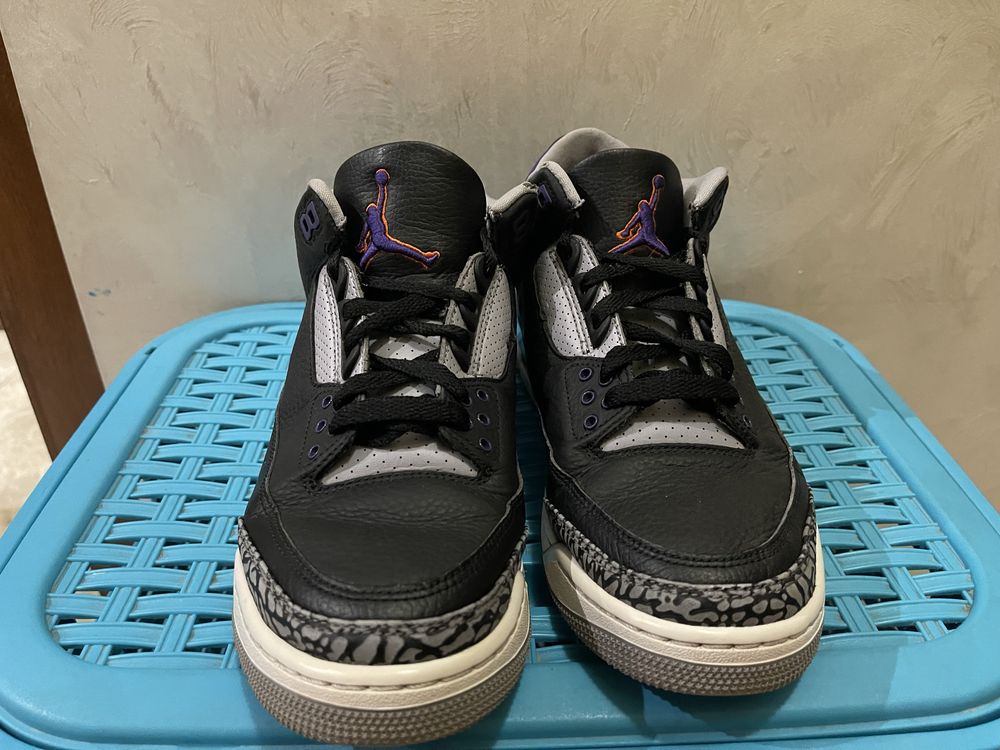 Nike Air Jordan 3 Retro Black Court Purple NBA MLB NFL Adidas Puma NHL