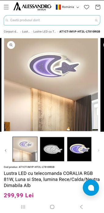 Lustra led (luna stea) Alessandro Design