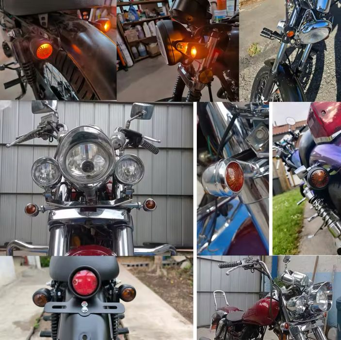 Set 4 semnalizari metalice moto scuter atv