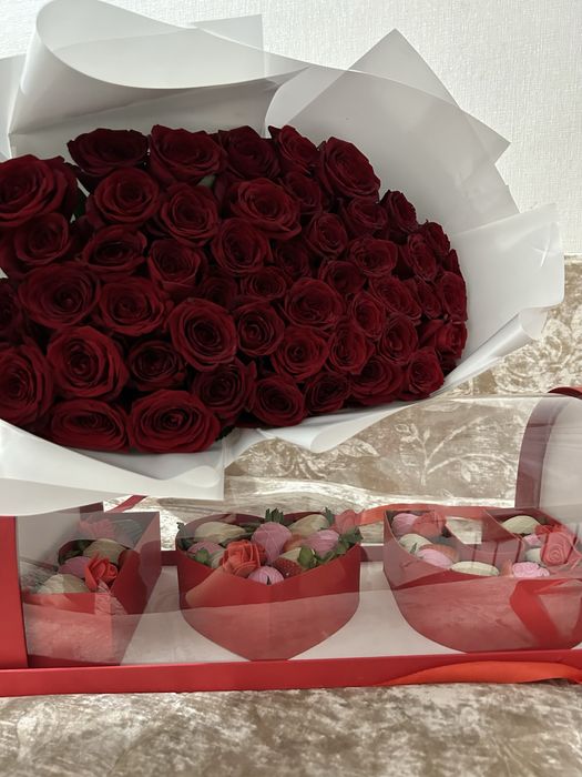 Букет цветы, 51 роза свежие