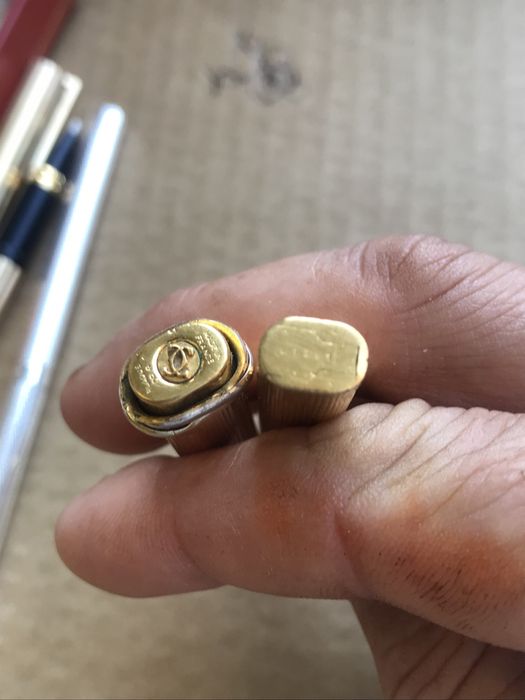 Pix vechi original St Dupont si Cartier placate cu aur