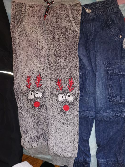 Lot hăinuțe băiețel, geacă, pantaloni groși, căciulă blană