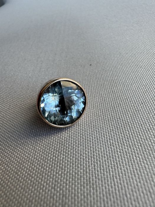 Pandantiv argint si acvamarin semnat Tete