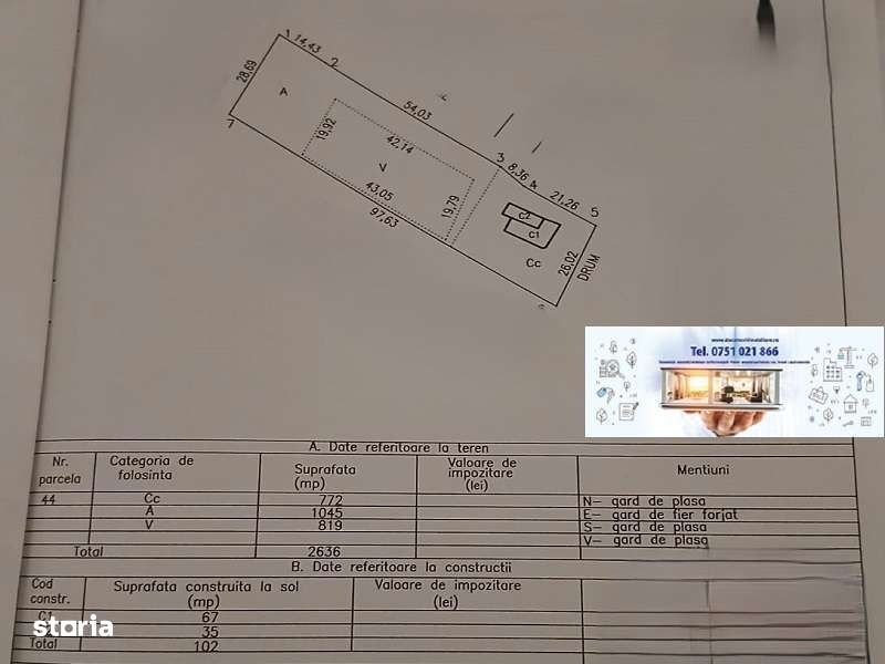 Casă cu teren generos de 2.636 mp, în Tudor Vladimirescu