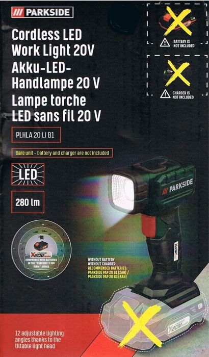 Lanterna Parkside 20V