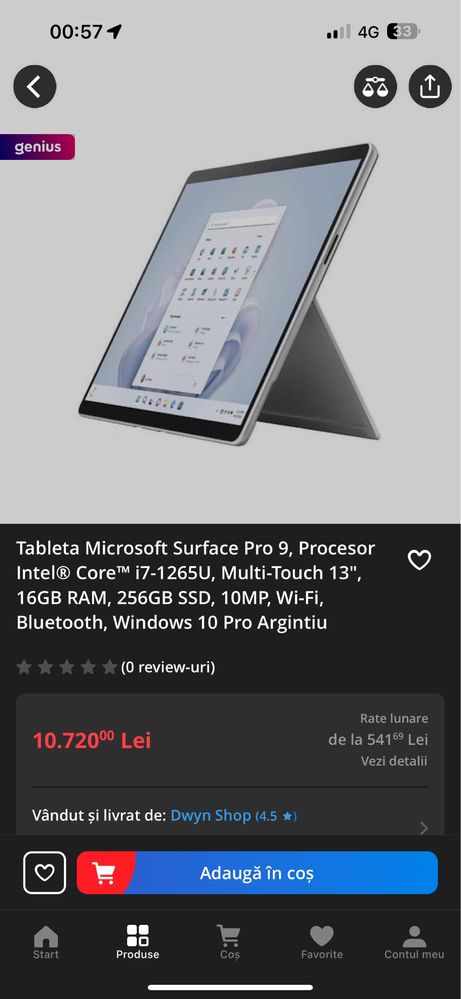 VAND sau SCHIMB Tableta Microsoft Surface Pro 9 i7