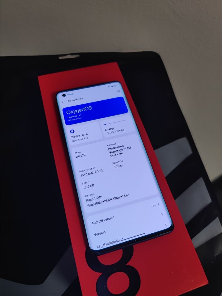 OnePlus 8 PRO 5G Dual SIM, 12 GB RAM, 256 GB, Blue Ultramarin FullBox